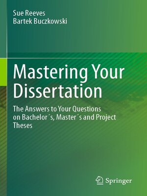 cover image of Mastering Your Dissertation